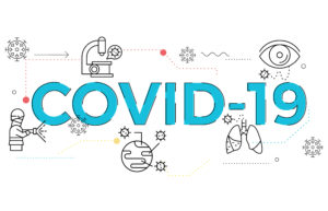 illustration of Covid-19 topic for health issue, presentation, website and hospital.